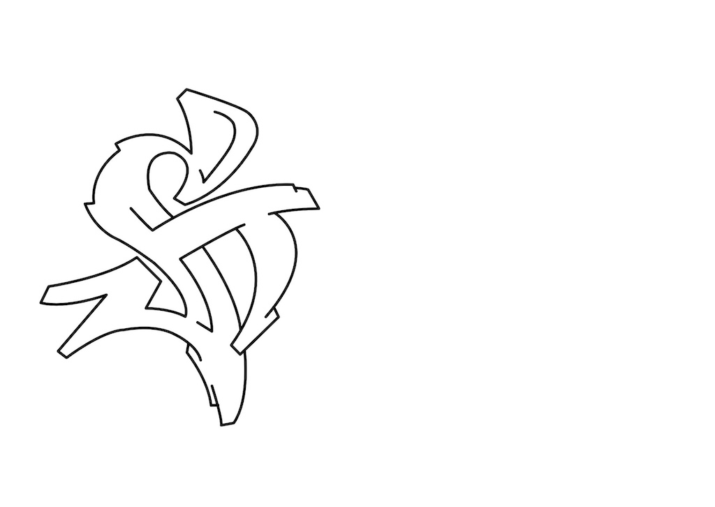 Step by step style Graffiti Drawing Guide Step 2 graphic