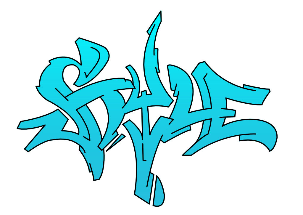 Step by step style Graffiti Drawing Guide Step 7 graphic