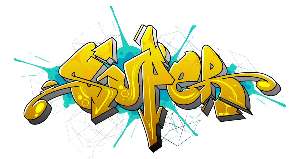 Step by step super Graffiti Drawing Guide Step 16 graphic