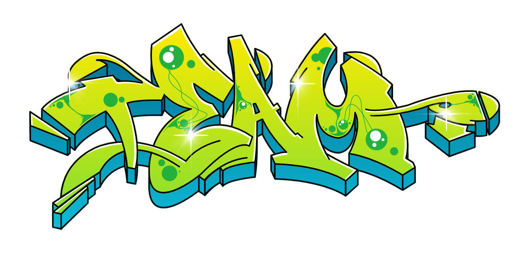 Step by step team Graffiti Drawing Guide Step 11 graphic