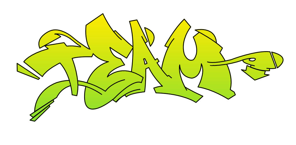 Step by step team Graffiti Drawing Guide Step 7 graphic