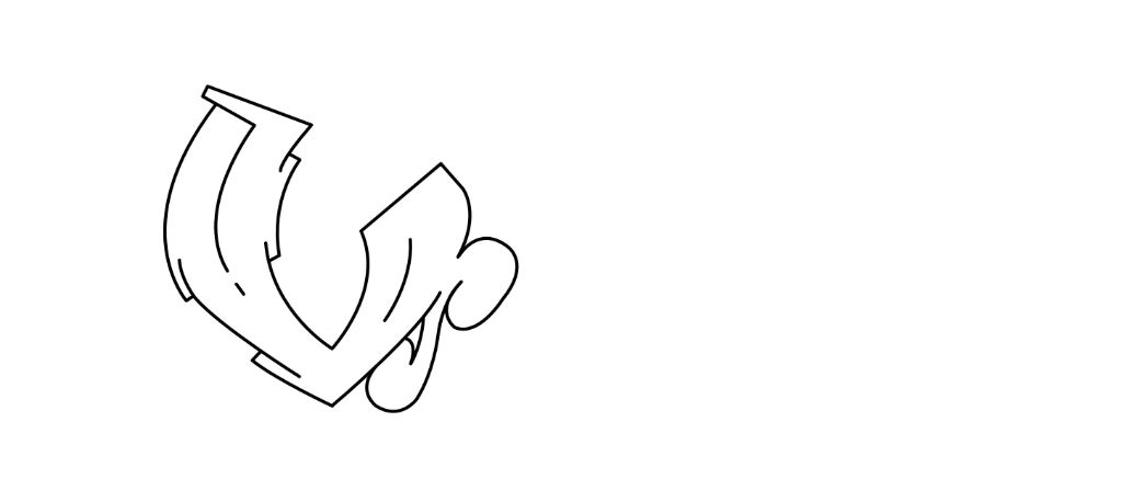 Step by step ufo Graffiti Drawing Guide Step 1 graphic