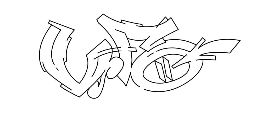 Step by step ufo Graffiti Drawing Guide Step 3 graphic