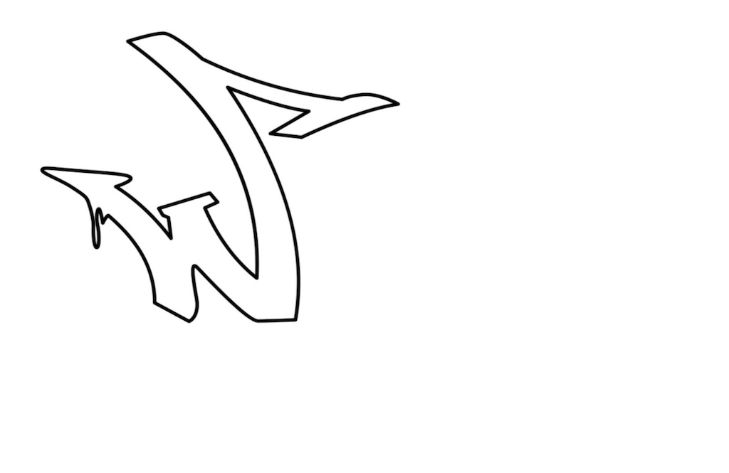 Step by step what Graffiti Drawing Guide Step 1 graphic