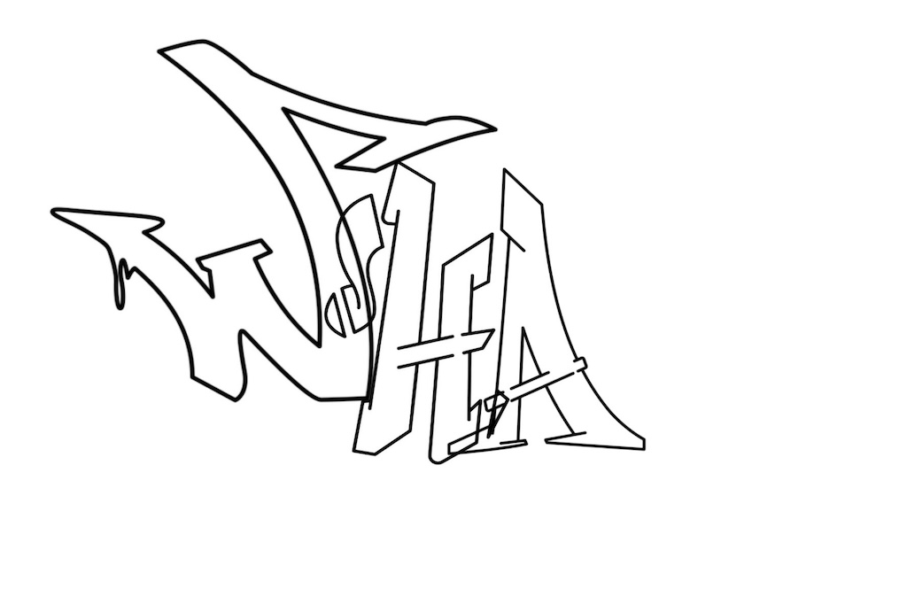 Step by step what Graffiti Drawing Guide Step 3 graphic