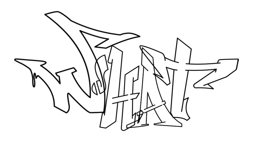 Step by step what Graffiti Drawing Guide Step 4 graphic