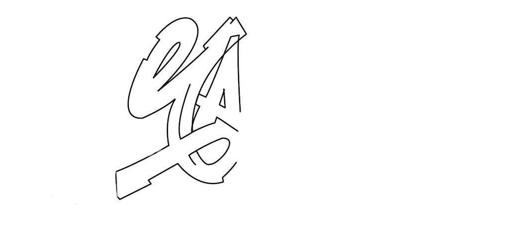 Step by step yard Graffiti Drawing Guide Step 2 graphic