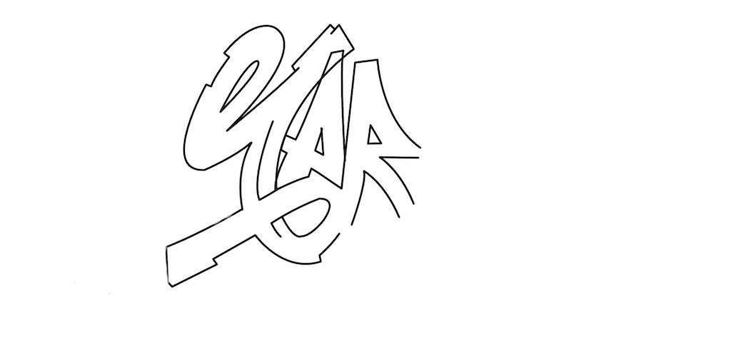 Step by step yard Graffiti Drawing Guide Step 3 graphic