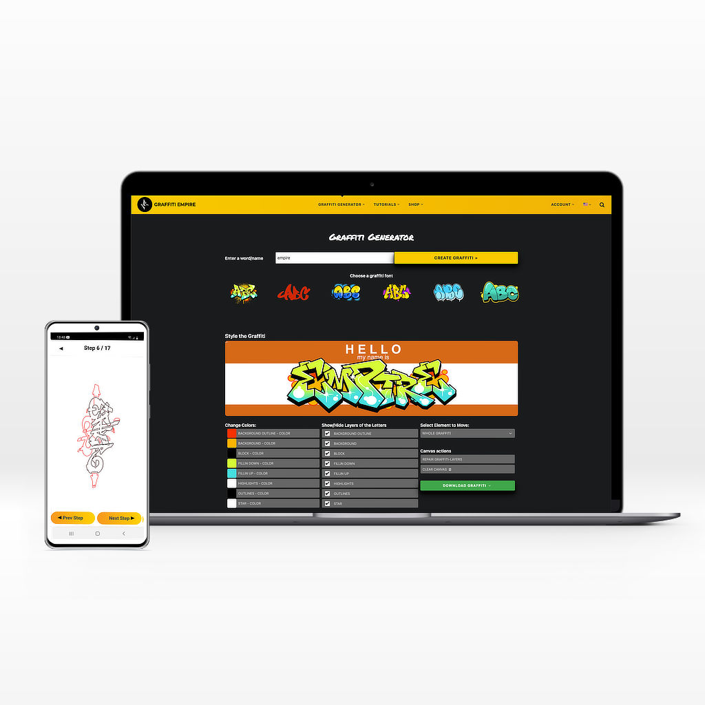 Graffiti Empire Graffiti Sketching Apps, Letters & Tutorials