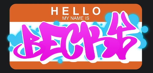 Becky Name Logo Graffiti Text Graphic