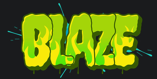 Blaze Name Logo Graffiti Text Grafik