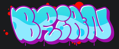 Brian Name Logo Graffiti Text Graphic