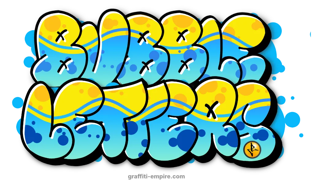 Bubble Letters Graffiti Graphic