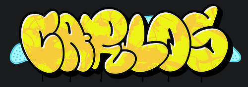 CarlosName Logo Graffiti Text Graphic