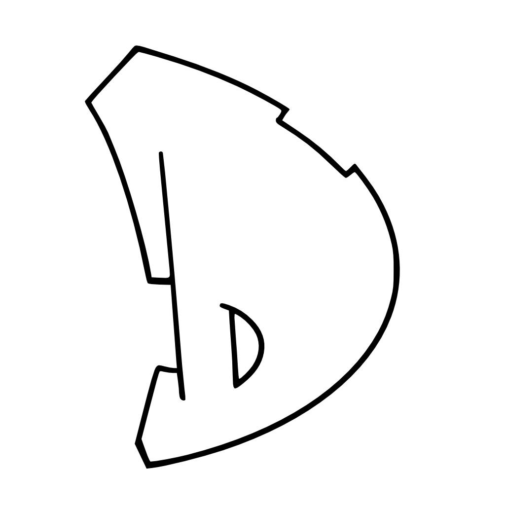Simple D graffiti letter