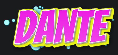 Dante Name Logo Graffiti Text Graphic