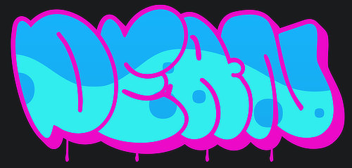 Dekan Namen-Logo Graffiti Text Grafik
