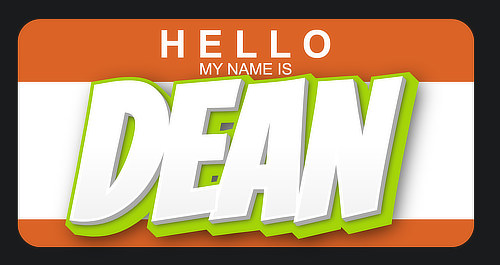 Dean Name Logo Graffiti Text Graphic