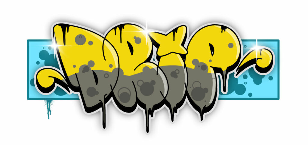 Drip digital graffiti graphic