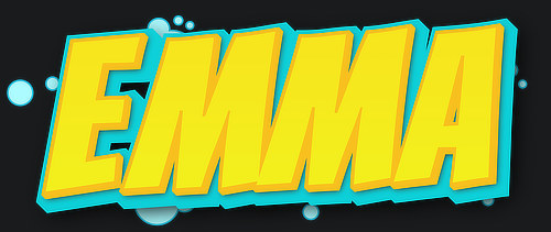 Emma Name Logo Graffiti Text Graphic