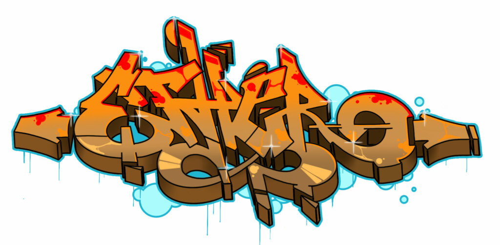 digitale Ether Graffiti-Zeichnung