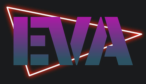 Eva Name Logo Graffiti Text Graphic