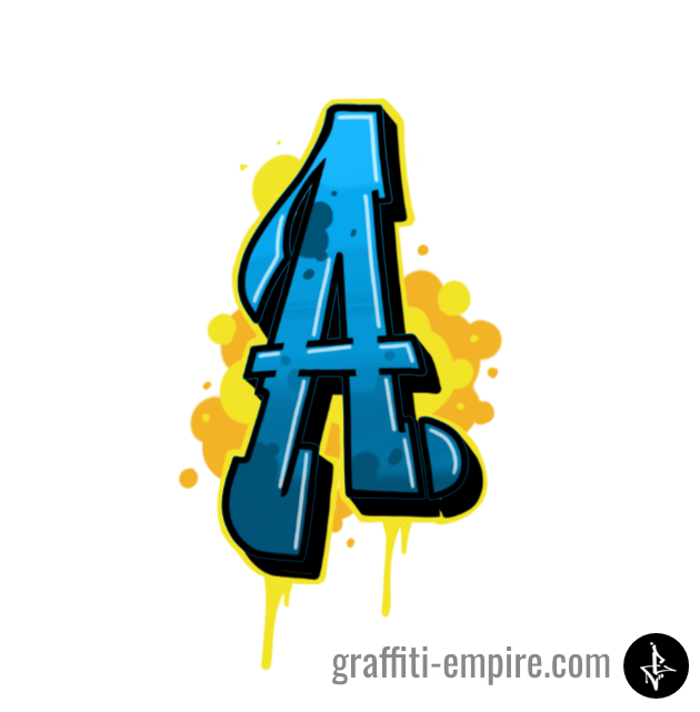 A Graffiti Letter graphic done with Procreate