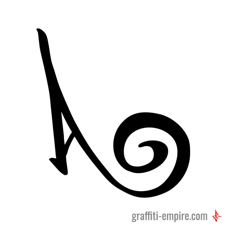 A Graffiti Tag Letter graphic