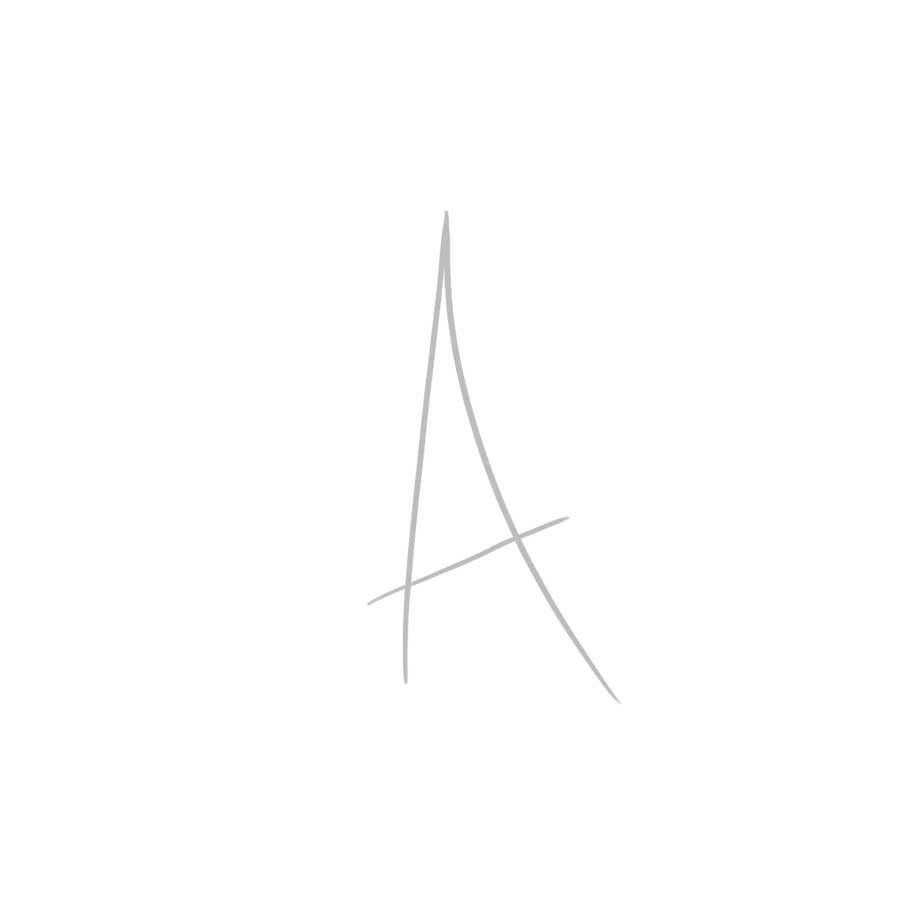How to draw graffiti letter a step 1