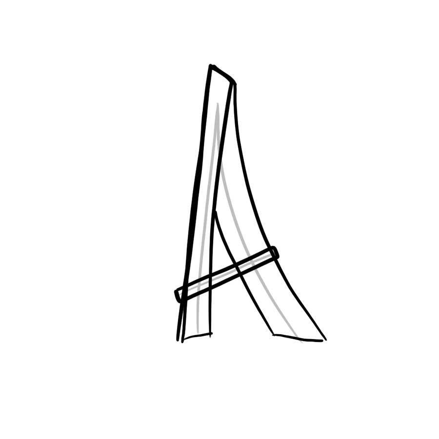How to draw graffiti letter a step 2