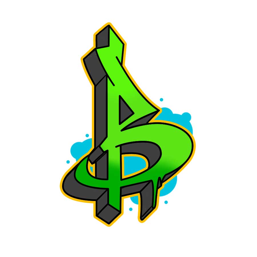 How to draw graffiti letter B step 6 graphic