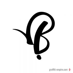 Runder B Graffiti-Tag-Buchstabe