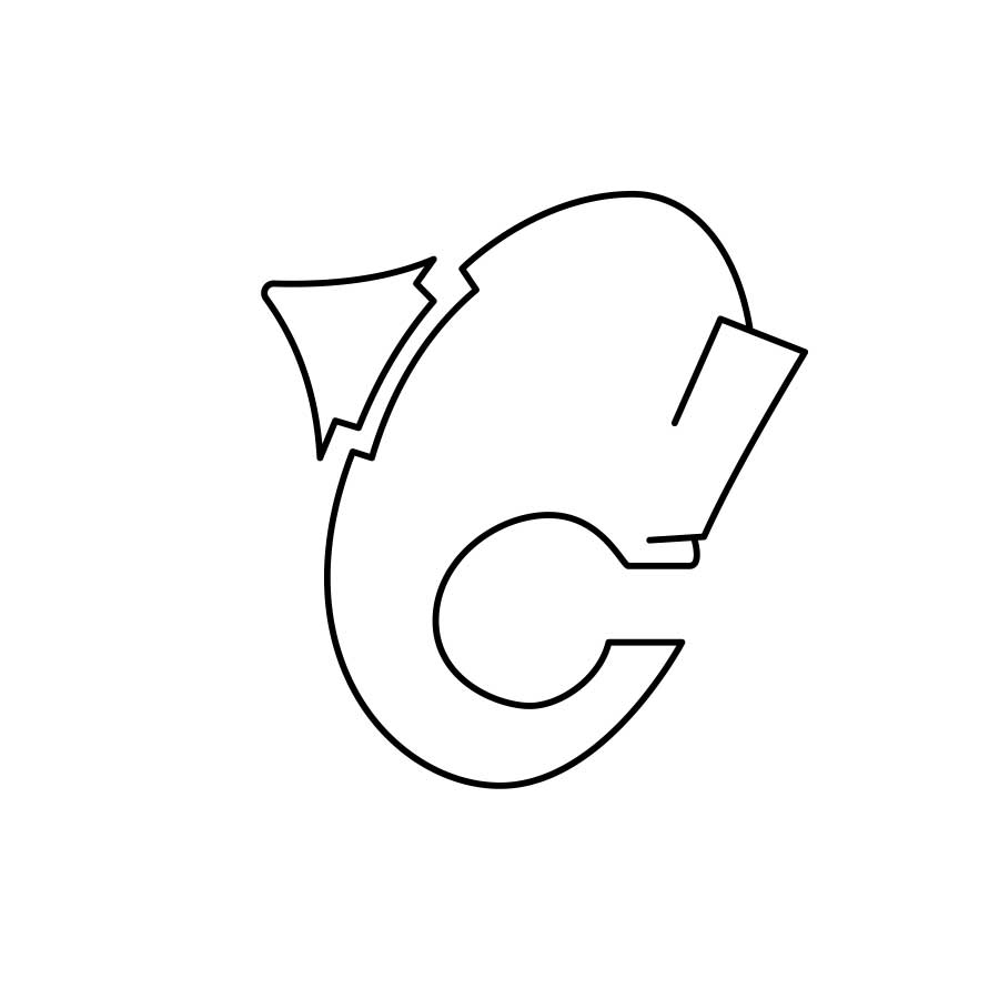 How to draw graffiti letter C tutorial step 3 graphic