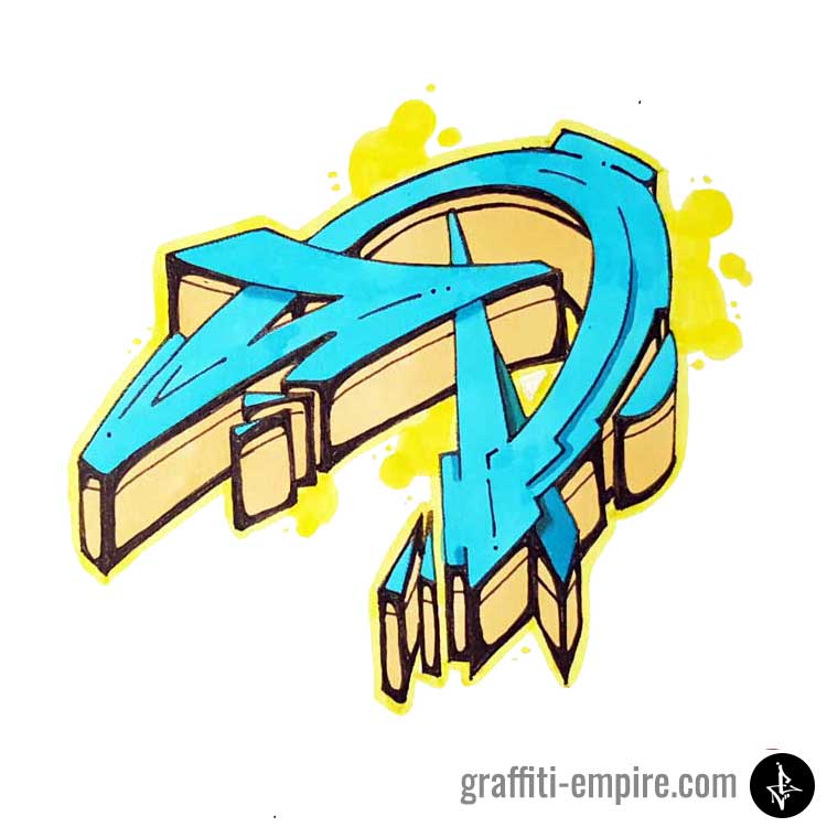 Graffiti Letter "D" inspirational images and tutorial Graffiti Empire