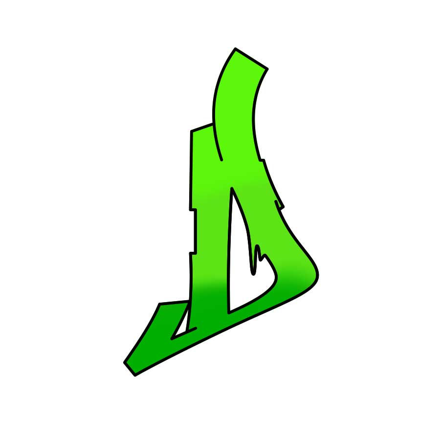 How to draw graffiti letter D Step 4 graphic