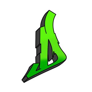 How to draw graffiti letter D Step 5 graphic