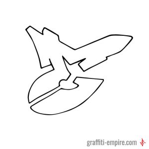 E Graffiti-Buchstabe