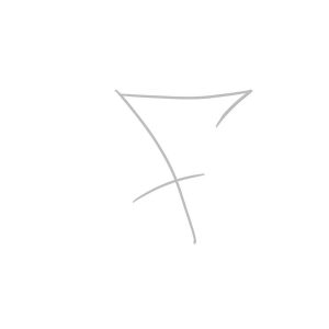 How to draw graffiti letter F tutorial step 1 graphic