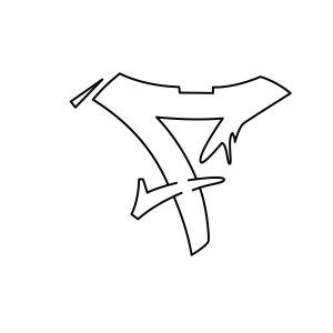 How to draw graffiti letter F tutorial step 3 graphic