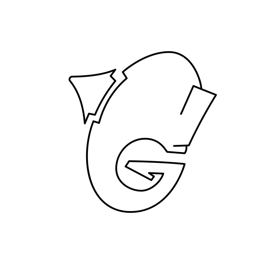 Anleitung zum Zeichnen des Graffiti-Buchstaben G - dritter Schritt Grafik