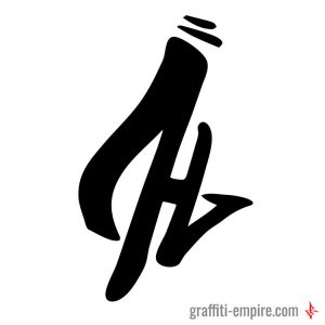H Graffiti-Tag mit großerer Serife