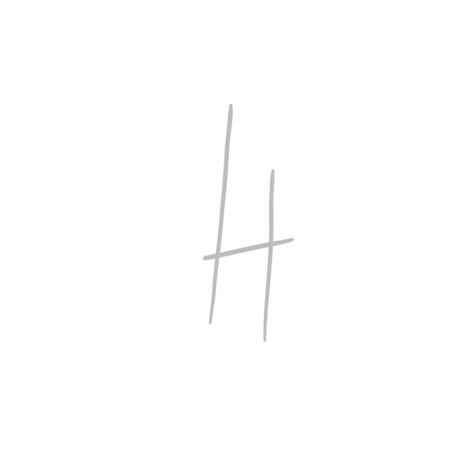 How to draw graffiti letter H tutorial - first step graphic