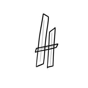 Graffiti Buchstabe H Zeichen-Anleitung Schritt 2 Grafik