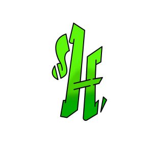 Graffiti Buchstabe H Zeichen-Anleitung Schritt 4 Grafik