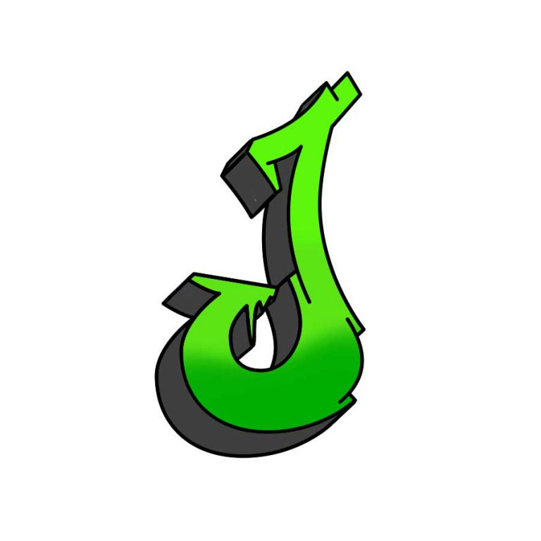 Graffiti Letter J inspirational images and tutorial