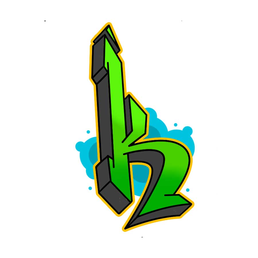 How to draw graffiti letter K tutorial - sixth step graphic