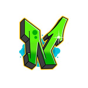 Graffiti Buchstabe N Zeichen-Anleitung Schritt 7 Grafik