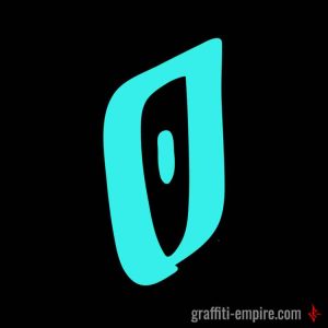 Kalligraphischer O Graffiti-Buchstabe