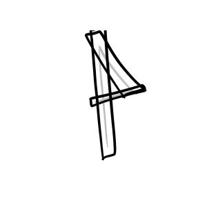 How to draw graffiti letter P tutorial step 2 graphic