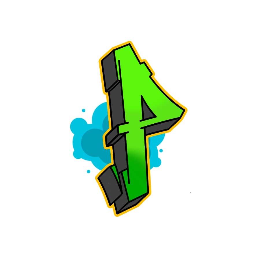How to draw graffiti letter P tutorial - sixth step graphic
